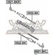 Рулевой наконечник ASVA 0521-BKR 1269692157 K Z1LW - Изображение 2