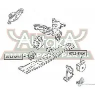 Подушка двигателя ASVA 77FE61 I 0712-SYLH 1269693115