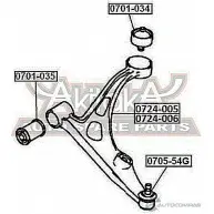 Рычаг подвески ASVA 0724-006 BO86 1B 1269693221 - Изображение 2