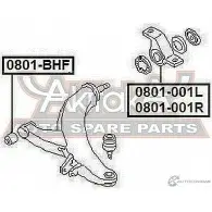 Сайлентблок ASVA 0801-001R Subaru Forester (SF) 1 Кроссовер 2.0 AWD (SF5) 125 л.с. 1998 – 2002 V NYT0