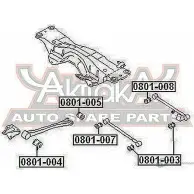 Сайлентблок ASVA 1269693293 U NYQF 0801-007 - Изображение 2