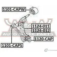 Сайлентблок ASVA 1269693767 1101-CAPW NJ ACV2R - Изображение 2