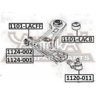 Рычаг подвески ASVA ABN0BQ P 1124-002 1269694033 - Изображение 2