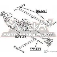 Сайлентблок ASVA 1269694185 1201-002 7V4 6CPF - Изображение 2