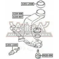 Сайлентблок ASVA 1201-LANB 1269694351 Q W7X7 - Изображение 2