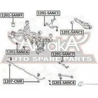 Сайлентблок ASVA 1269694401 1201-SANC7 Y TGKD - Изображение 2