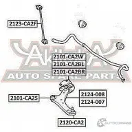 Сайлентблок ASVA 2101-CA2BR 4 08GD 1269695935 - Изображение 2