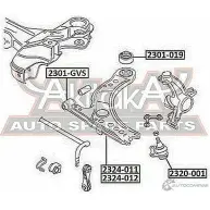 Рычаг подвески ASVA 2324-011 1269697307 H1 MQZ - Изображение 2