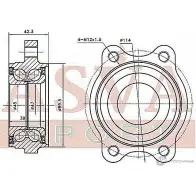 Ступица колеса ASVA TD2 26K 1269698283 ADWH-A6MF92-KIT - Изображение 2