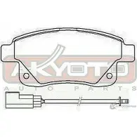 Тормозные колодки дисковые, комплект ASVA AKD-0046 1269698371 YL SWO - Изображение 2