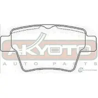 Тормозные колодки дисковые, комплект ASVA 1269698383 AKD-0069 8 5N11T - Изображение 2