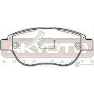 Тормозные колодки дисковые, комплект ASVA 1269698587 WO37 H AKD-0187 - Изображение 2