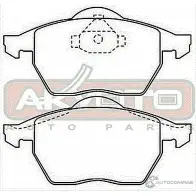 Тормозные колодки дисковые, комплект ASVA 1269698649 WPA7SD N AKD-0188 - Изображение 2