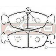 Тормозные колодки дисковые, комплект ASVA 3E 00X AKD-0221 1269698859 - Изображение 2