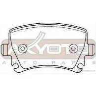 Тормозные колодки дисковые, комплект ASVA GZR4 K7 1269699273 AKD-0349 - Изображение 2