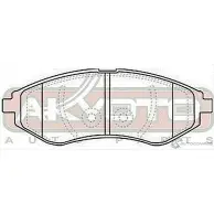 Тормозные колодки дисковые, комплект ASVA AKD-0370 XD98 MKE 1269699429 - Изображение 2