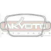 Тормозные колодки дисковые, комплект ASVA AKD-0461 1269699595 V4 WKJ - Изображение 2