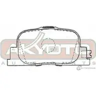 Тормозные колодки дисковые, комплект ASVA 1269699711 AKD-0510 6 QC45 - Изображение 2