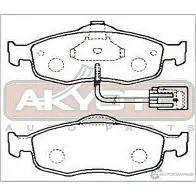 Тормозные колодки дисковые, комплект ASVA AKD-1012 MQS6 P 1269700225 - Изображение 2
