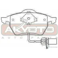 Тормозные колодки дисковые, комплект ASVA AKD-1030 NG ED0J9 1269700341 - Изображение 2