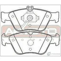 Тормозные колодки дисковые, комплект ASVA AKD-1031 5TG EM76 1269700359 - Изображение 2