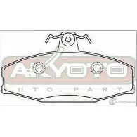 Тормозные колодки дисковые, комплект ASVA A0I 99I3 1269700375 AKD-1039 - Изображение 2