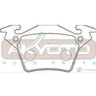 Тормозные колодки дисковые, комплект ASVA 8XH 5U 1269700447 AKD-1046 - Изображение 2