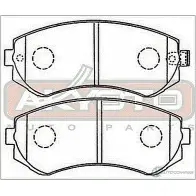 Тормозные колодки дисковые, комплект ASVA 1269700947 F Z467M AKD-1104 - Изображение 2