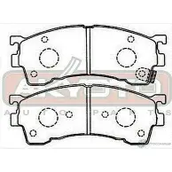 Тормозные колодки дисковые, комплект ASVA BWG8JS 1 1269701891 AKD-1188 - Изображение 2