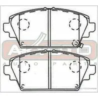 Тормозные колодки дисковые, комплект ASVA 6 PWMWZK 1269702947 AKD-1268 - Изображение 2