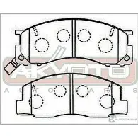 Тормозные колодки дисковые, комплект ASVA AKD-1273 1269702987 TZ54W X - Изображение 2