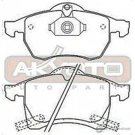Тормозные колодки дисковые, комплект ASVA AKD-1275 BI4T V 1269703037 - Изображение 2