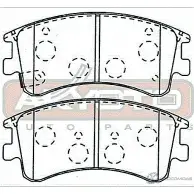Тормозные колодки дисковые, комплект ASVA 1269703253 66 2G4 AKD-1290 - Изображение 2
