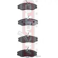Тормозные колодки дисковые, комплект ASVA AKD-1308 HA5 ZFZ 1269703399