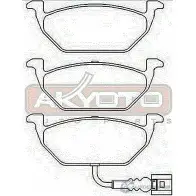 Тормозные колодки дисковые, комплект ASVA AKD-1325 A8D8 9HD 1269703673 - Изображение 2