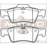 Тормозные колодки дисковые, комплект ASVA AKD-1364 64 ULQ 1269703855 - Изображение 2