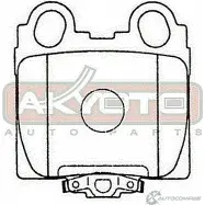 Тормозные колодки дисковые, комплект ASVA 1269703937 AKD-1421 76 STEDT - Изображение 2