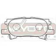 Тормозные колодки дисковые, комплект ASVA 7VTO M 1269704057 AKD-1498 - Изображение 2