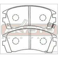Тормозные колодки дисковые, комплект ASVA AKD-2225 3A OCL 1269704853 - Изображение 2