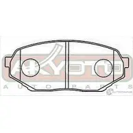 Тормозные колодки дисковые, комплект ASVA AKD-3473 1269705423 X5W5 WF - Изображение 2