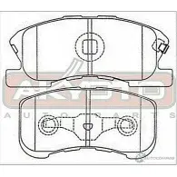 Тормозные колодки дисковые, комплект ASVA AKD-6427 DA3 HM 1269705713 - Изображение 2