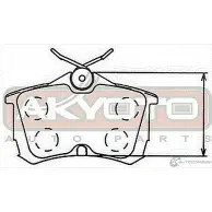 Тормозные колодки дисковые, комплект ASVA 6OJ 9S 1269705857 AKD-8109 - Изображение 2