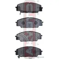 Тормозные колодки дисковые, комплект ASVA 1269706163 AKD-8423 ZZ QHR