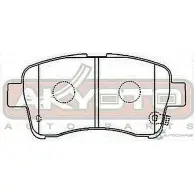 Тормозные колодки дисковые, комплект ASVA 1269706421 AKD-9461 GEPP 0 - Изображение 2