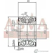 Подшипник ступицы колеса ASVA DAC32670040 L64 UE 1269710767 - Изображение 2