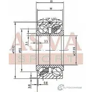 Подшипник ступицы колеса ASVA 1269710809 O252 D DAC38710033-30 - Изображение 2