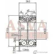 Подшипник ступицы колеса ASVA 1269710811 S DZCW DAC38710039 - Изображение 2