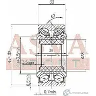 Подшипник ступицы колеса ASVA 1269710823 DAC38740036-33 DLGN 4 - Изображение 2