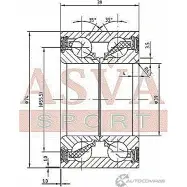Подшипник ступицы колеса ASVA 1269710853 ZB8I4 1O DAC39740039 - Изображение 2