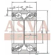 Подшипник ступицы колеса ASVA P RW4J 1269710907 DAC40740042 - Изображение 2
